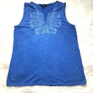 Lucky brand embroidered sleeveless tank 5971